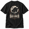Bad Omen black heavyweight t-shirt with a black cat graphic, from Haunt Season.