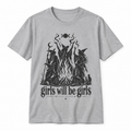 Girls Will Be Girls t-shirt from Haunt Season, a witch and coven design, colorway 1 of 5.